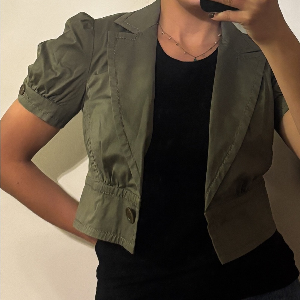 Trina Turk cropped military jacket